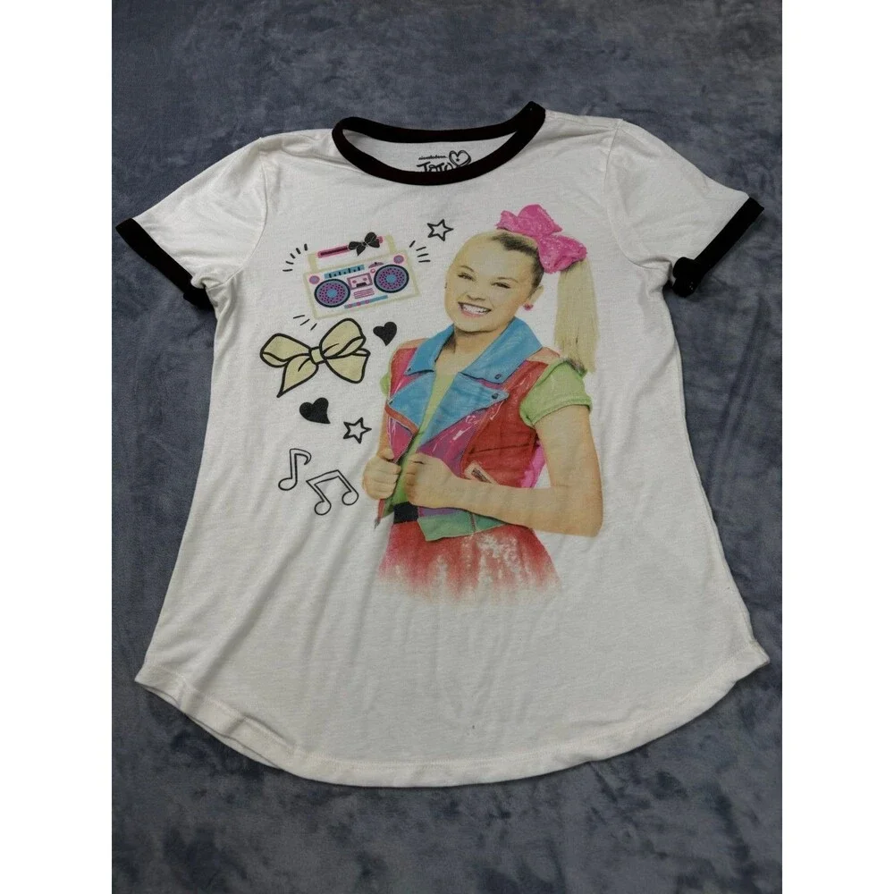 Nickelodeon Jojo Siwa White Short Sleeve Top - Size XL